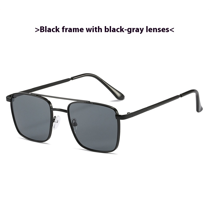 Men's Square Metal UV-proof Sunglasses - Image 6
