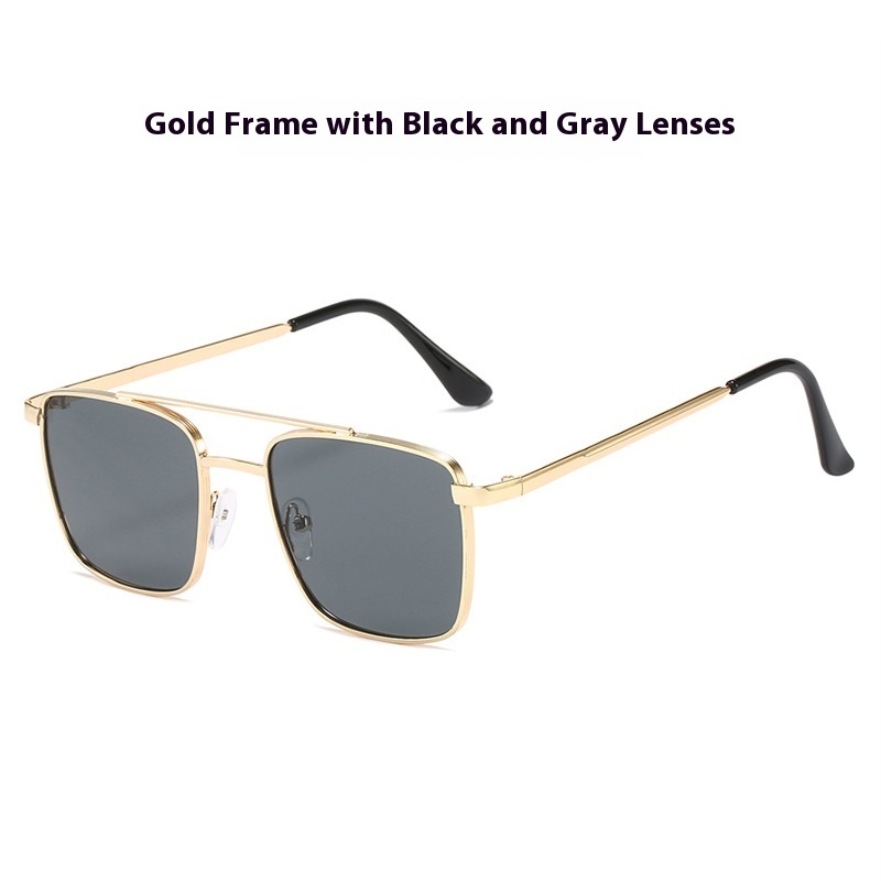Men's Square Metal UV-proof Sunglasses - Image 7