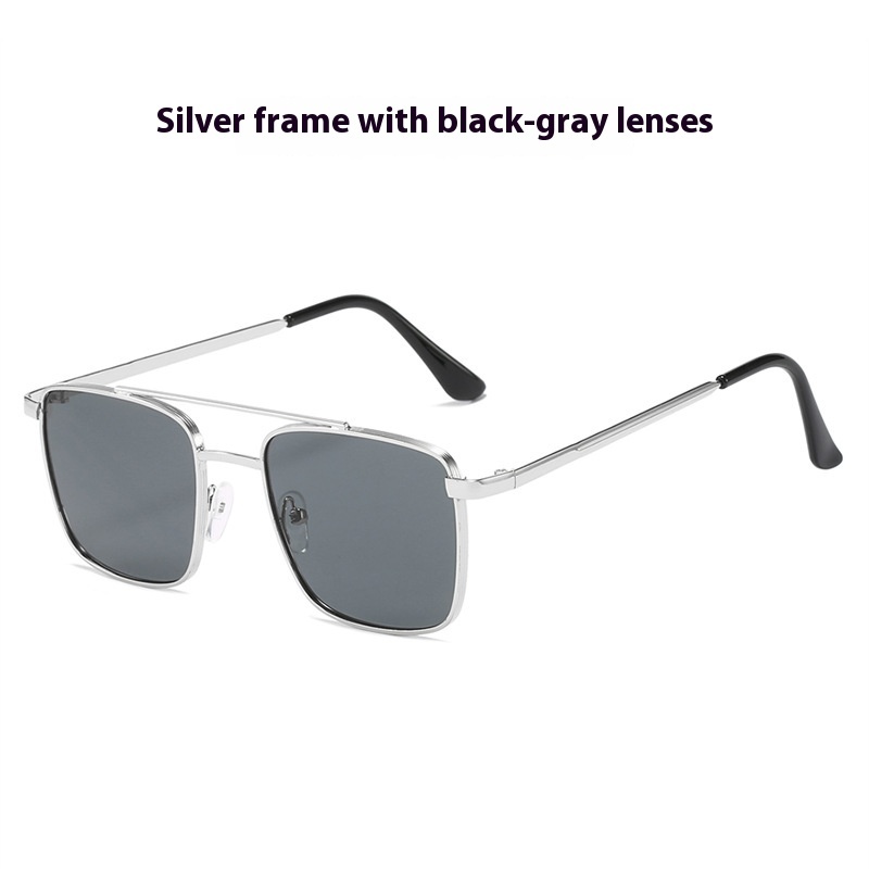 Men's Square Metal UV-proof Sunglasses - Image 8