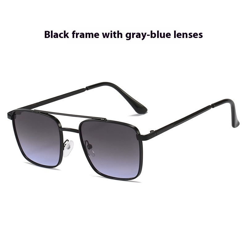 Men's Square Metal UV-proof Sunglasses - Image 9