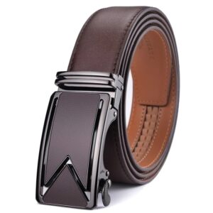 Genuine Leather Men's M Letter Comfort Click Belt Business New
