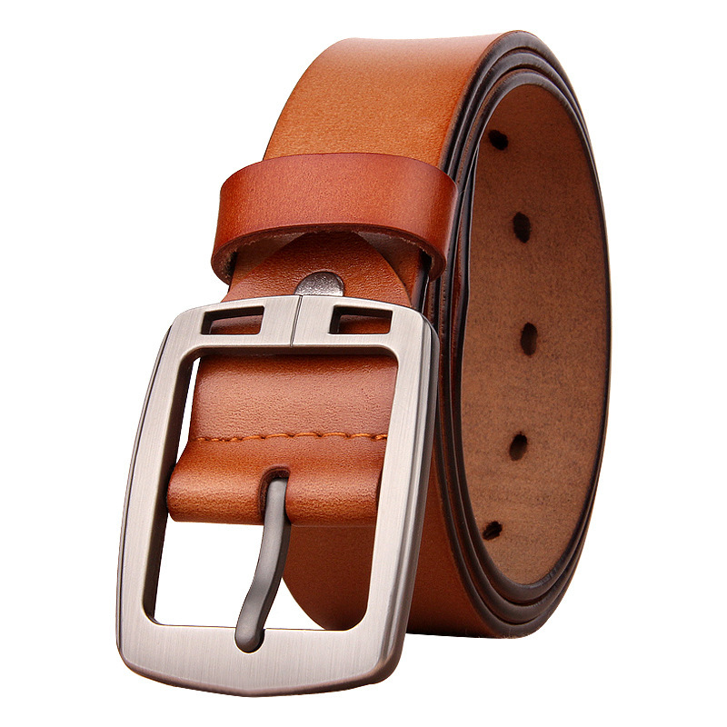 Cowhide Young And Middle-aged Retro Men's Belt - Image 4