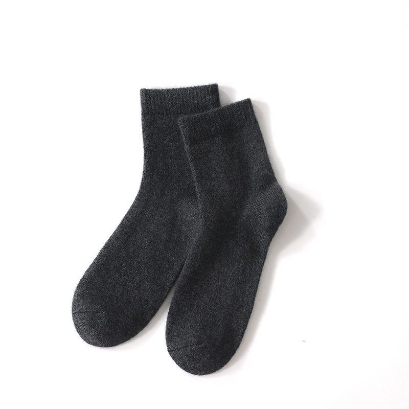 Mid-High Tube Pure Color Cashmere Socks Unisex Maternity Socks Winter Cold Thick Socks Warm - Image 7