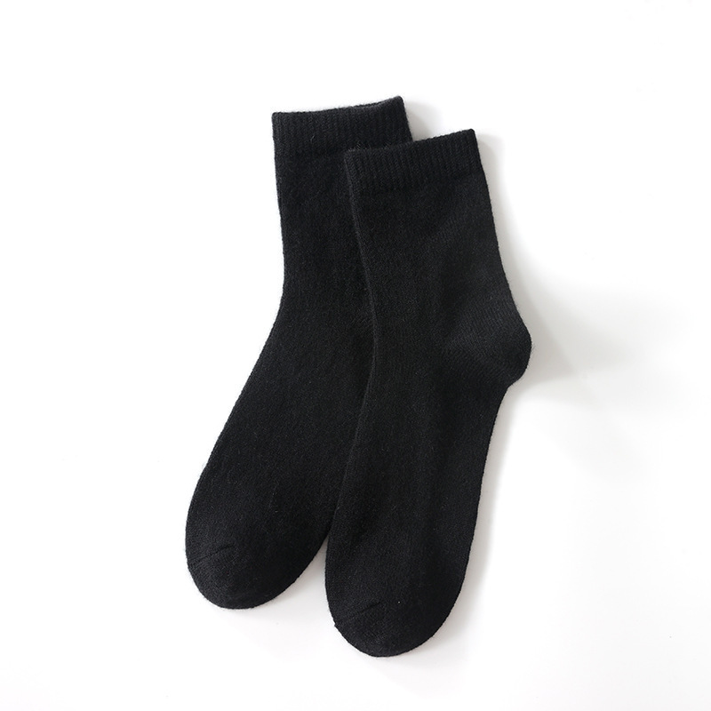 Mid-High Tube Pure Color Cashmere Socks Unisex Maternity Socks Winter Cold Thick Socks Warm - Image 8