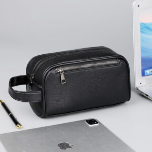 Men's Business Clutch Soft Leather Large Capacity Wear-resistant