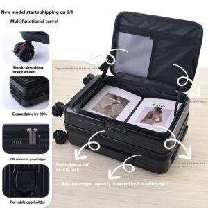 Three-piece Side Opening Expandable Large Capacity Suitcase