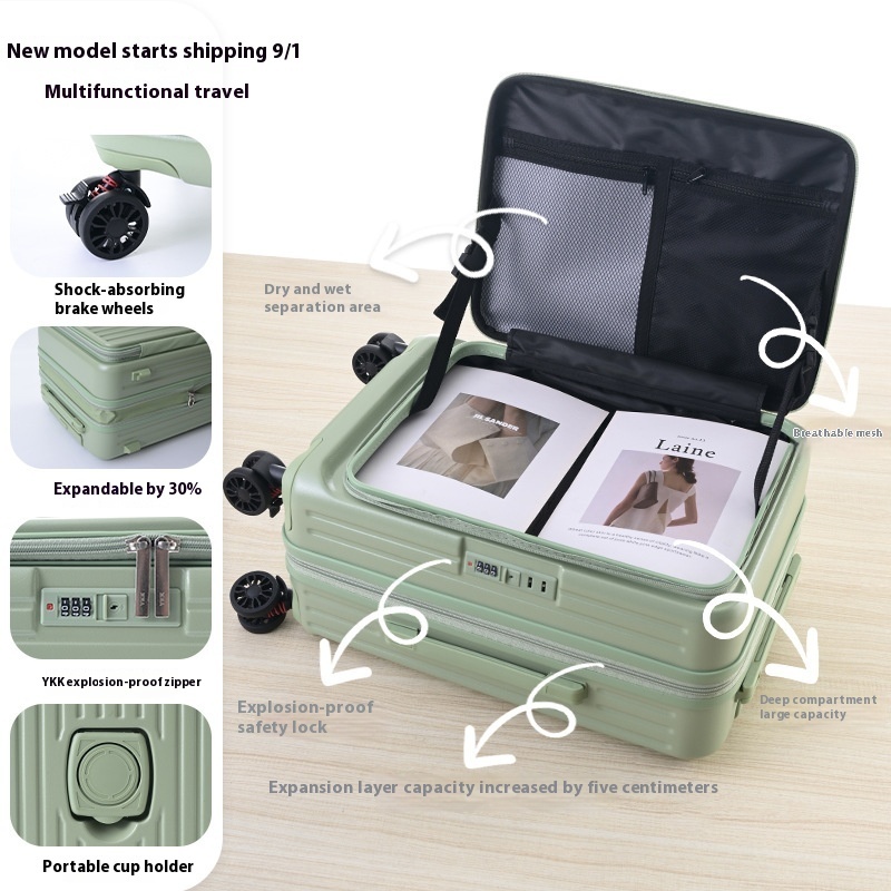 Three-piece Side Opening Expandable Large Capacity Suitcase - Image 8
