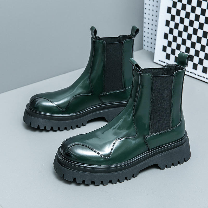 British Glossy Ankle Boots For Men - Image 2