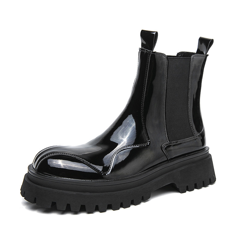 British Glossy Ankle Boots For Men - Image 6