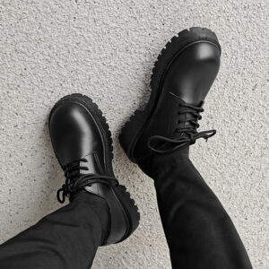 Niche British Casual Men's Shoes Thick Bottom Increased