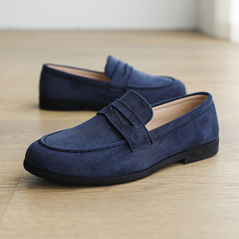 Square Toe Height Increasing Slip-on Loafers Men's Casual Shoes Platform - Image 3