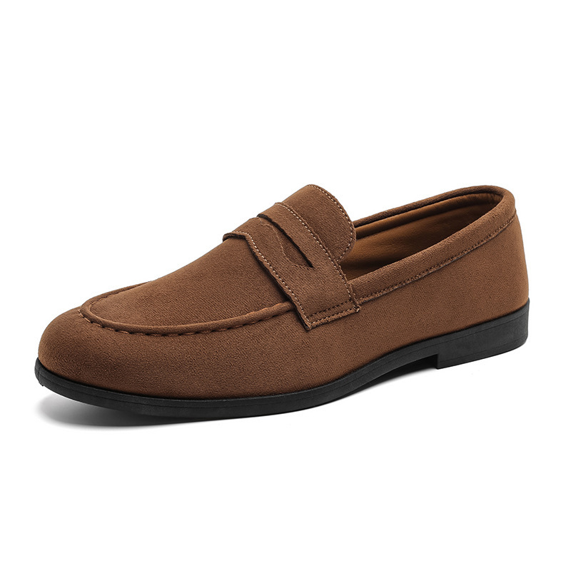 Square Toe Height Increasing Slip-on Loafers Men's Casual Shoes Platform - Image 4