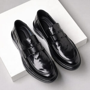 Men's British Slip-on Pointed Leather Shoes