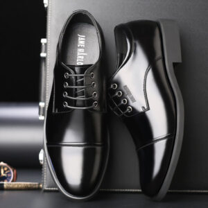 Men's Three-joint Height Increasing Insole Genuine Leather Shoes