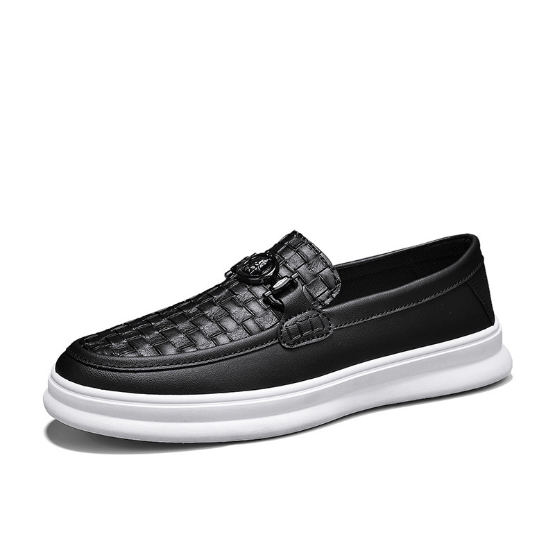 Fashion Retro Men's British Style Low-top Slip-on Small Leather Shoes - Image 5