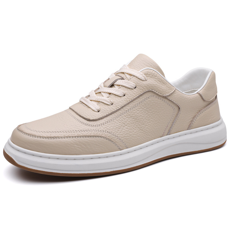 Casual Soft Leather Soft Bottom Men's Sneakers - Image 5