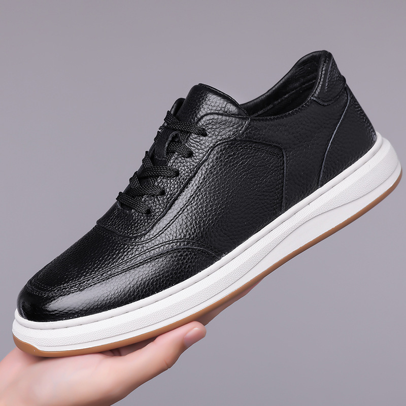 Casual Soft Leather Soft Bottom Men's Sneakers - Image 6