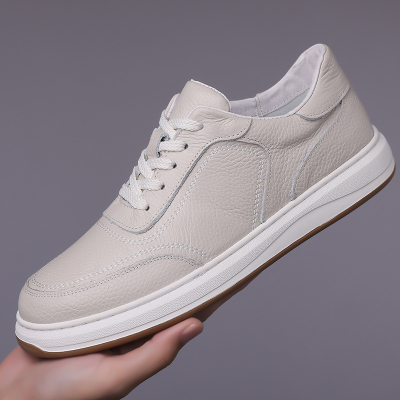 Casual Soft Leather Soft Bottom Men's Sneakers - Image 7