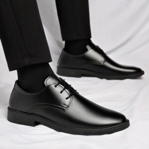 Soft Leather Soft Bottom Youth British Style Casual Formal Wear Leather Shoes