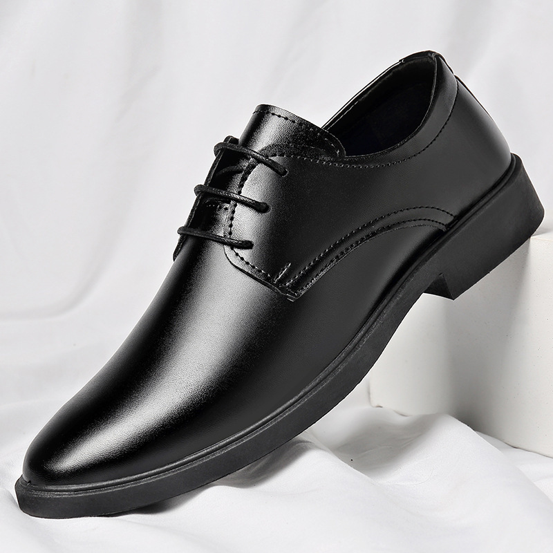 Soft Leather Soft Bottom Youth British Style Casual Formal Wear Leather Shoes - Image 3
