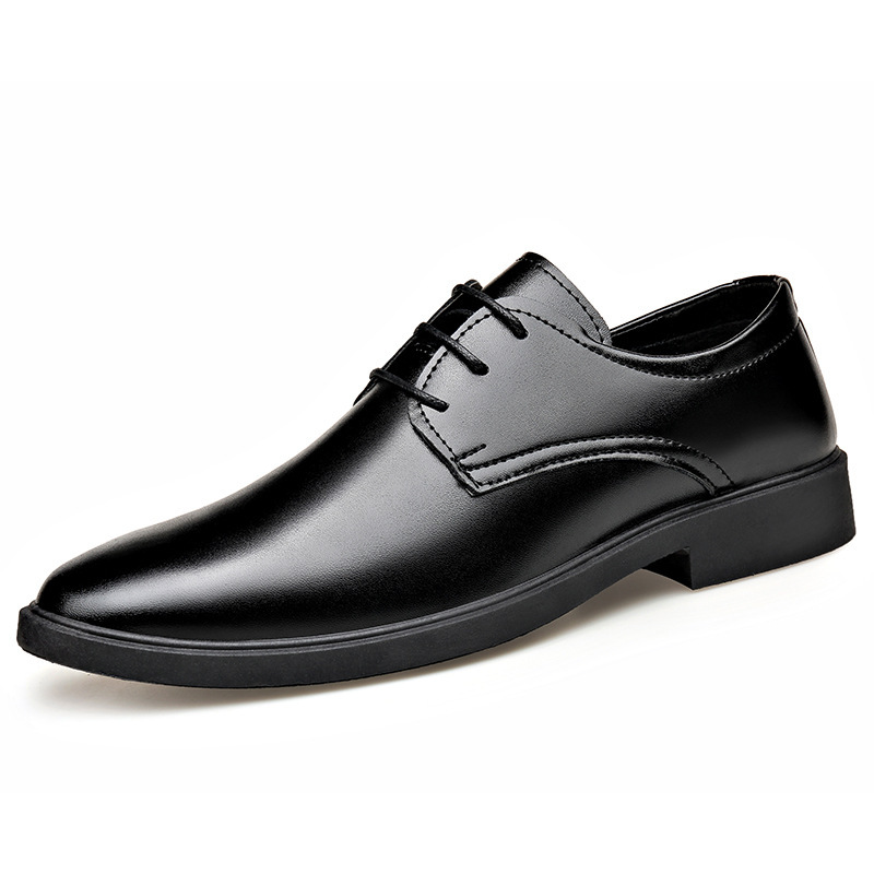 Soft Leather Soft Bottom Youth British Style Casual Formal Wear Leather Shoes - Image 5