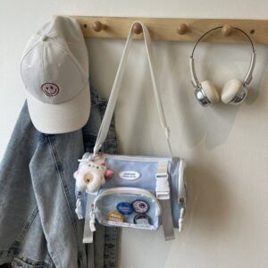 Preppy Style Cute Transparent Crossbody Bag
