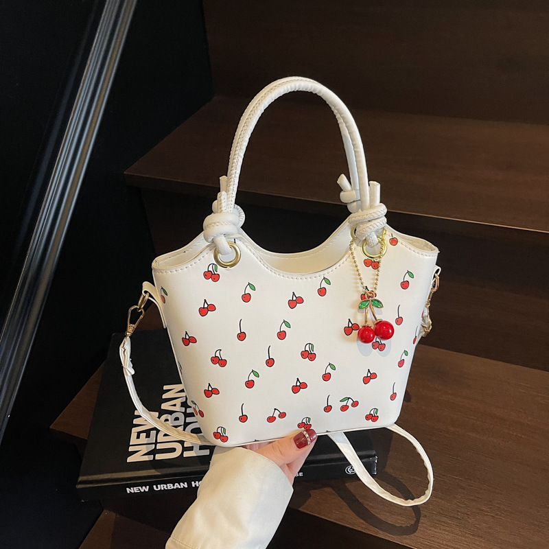 Cherry Print Commuter Crossbody Bag Shoulder Underarm