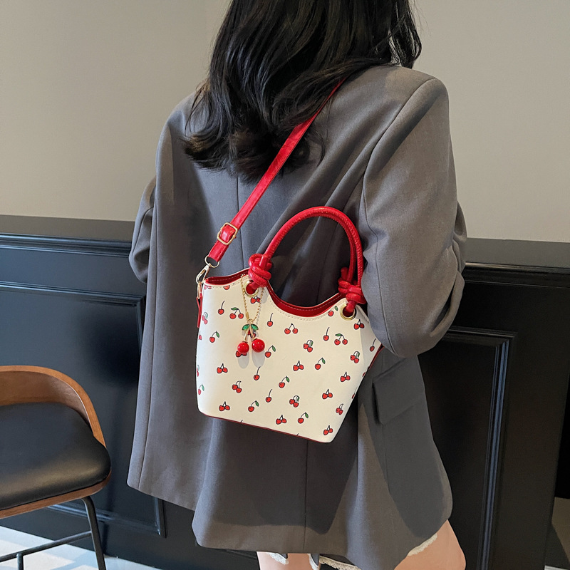 Cherry Print Commuter Crossbody Bag Shoulder Underarm - Image 4