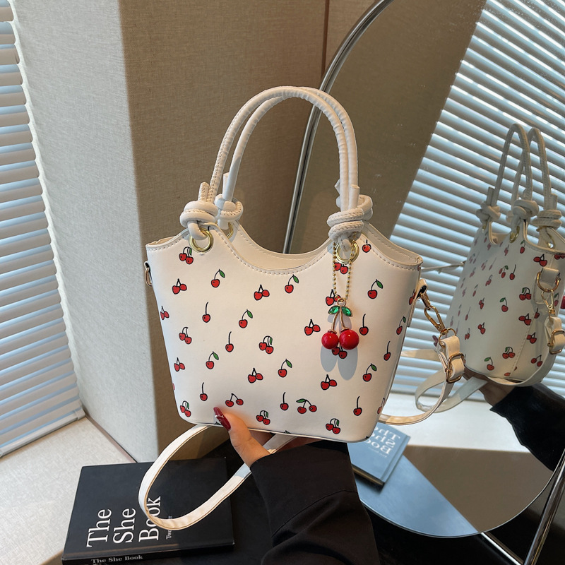 Cherry Print Commuter Crossbody Bag Shoulder Underarm - Image 6