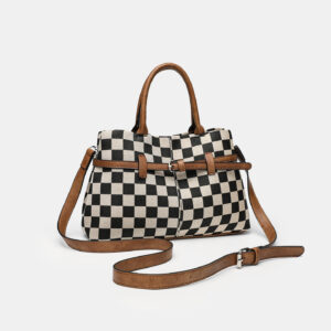 Large Capacity Versatile Chessboard Single Shoulder Crossbody Handbag