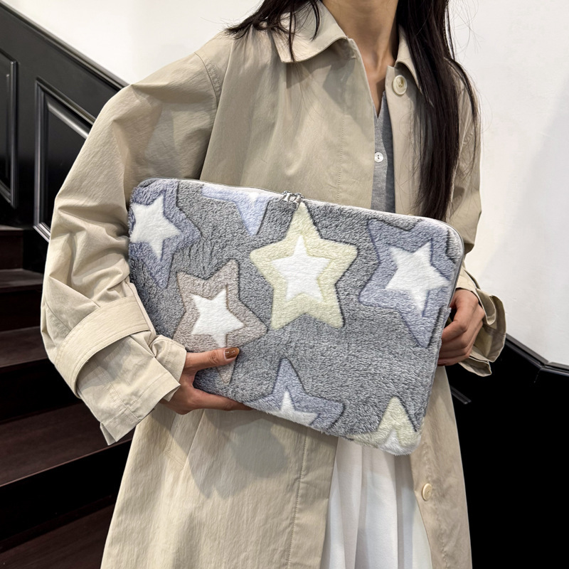 Contrast Color XINGX Plush Coin Purse Card Holder Personalized Creative Clutch - Image 2