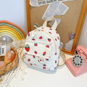 Retro Corduroy Backpack Women's Cute Outing