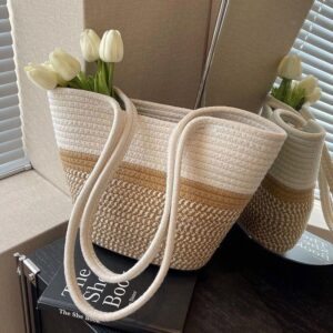 Straw Woven Bag Women's Large Capacity Summer Seaside Beach