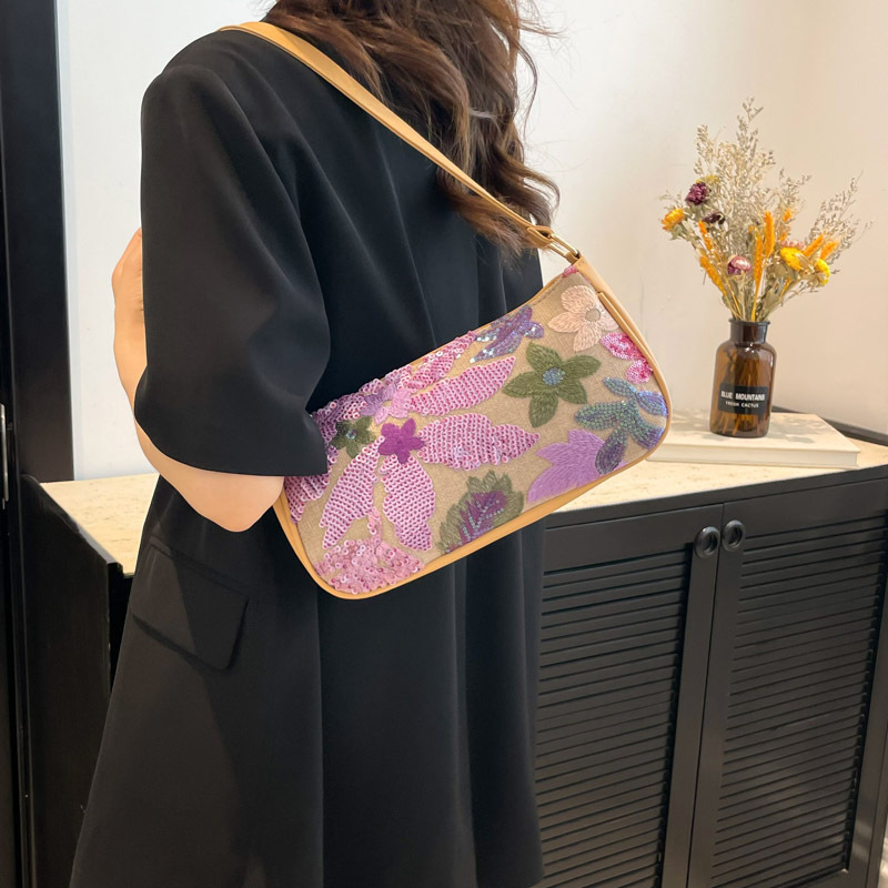 Women's Colorful Sequins Retro National Style High-grade Shoulder Bag - Image 2