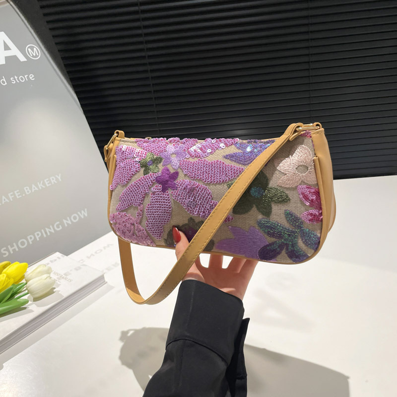 Women's Colorful Sequins Retro National Style High-grade Shoulder Bag - Image 8