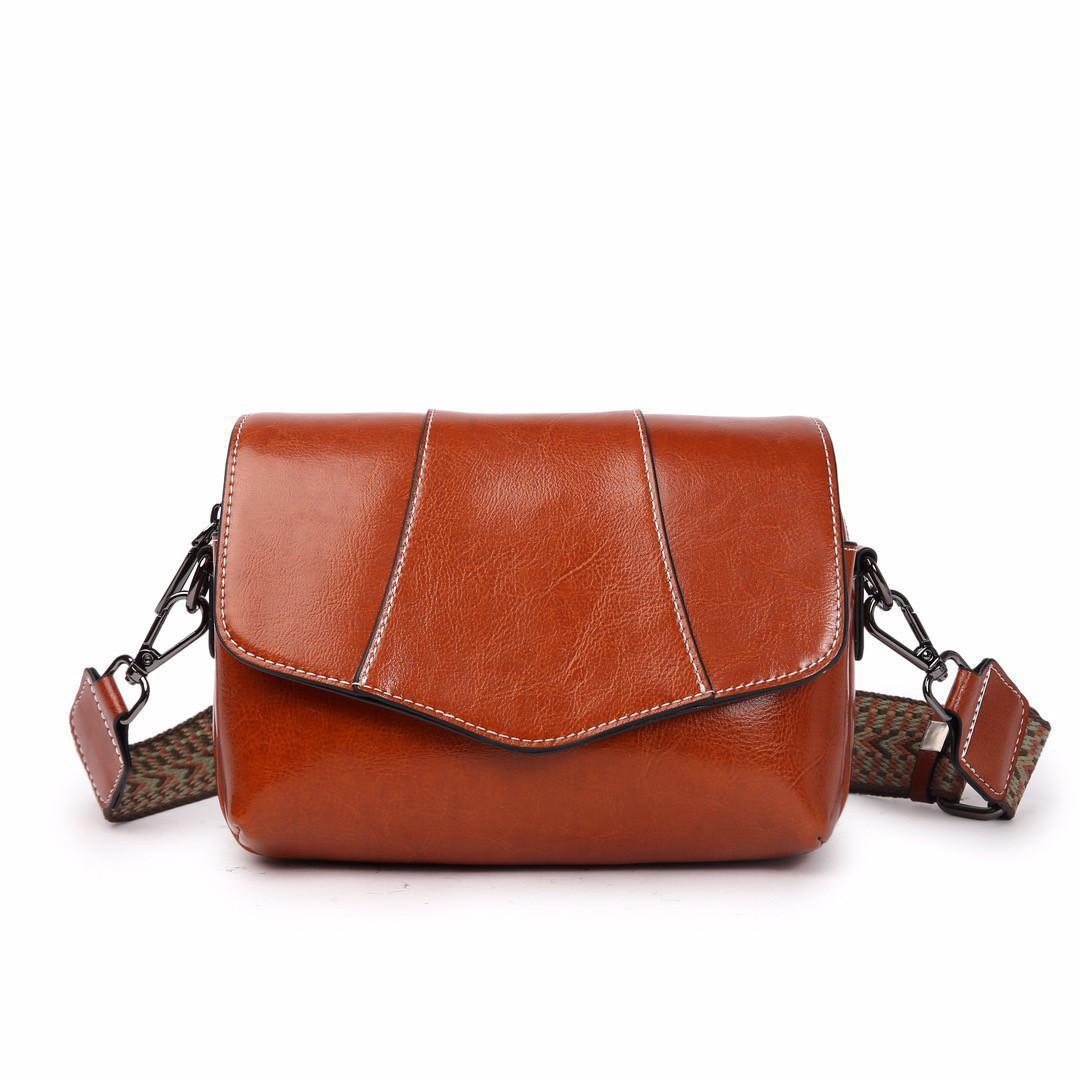 Leather Women's Casual Zip Crossbody Bag - Image 6