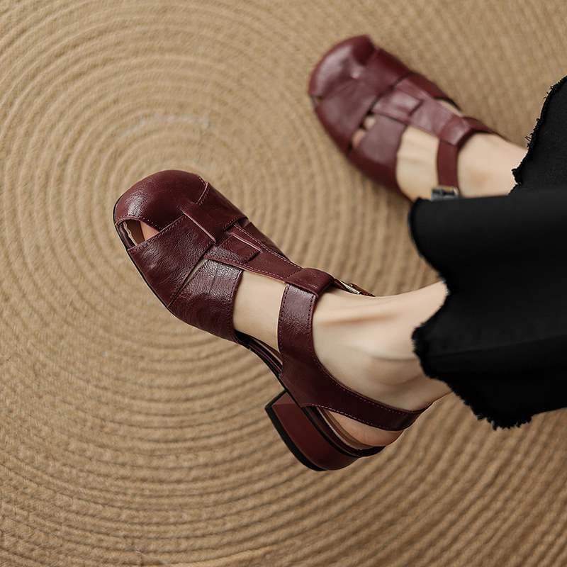 Super Comfortable Super Soft Sheepskin Roman Sandals - Image 4