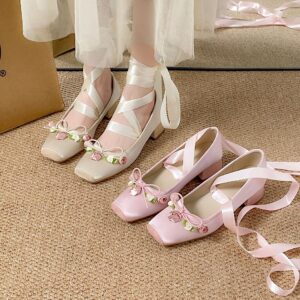 French Ballet Dance Shoe Women's Cross Strap