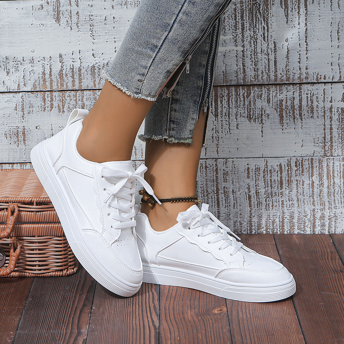 Spring New Ins Trendy Students Versatile Casual Sports White Shoes - Image 3