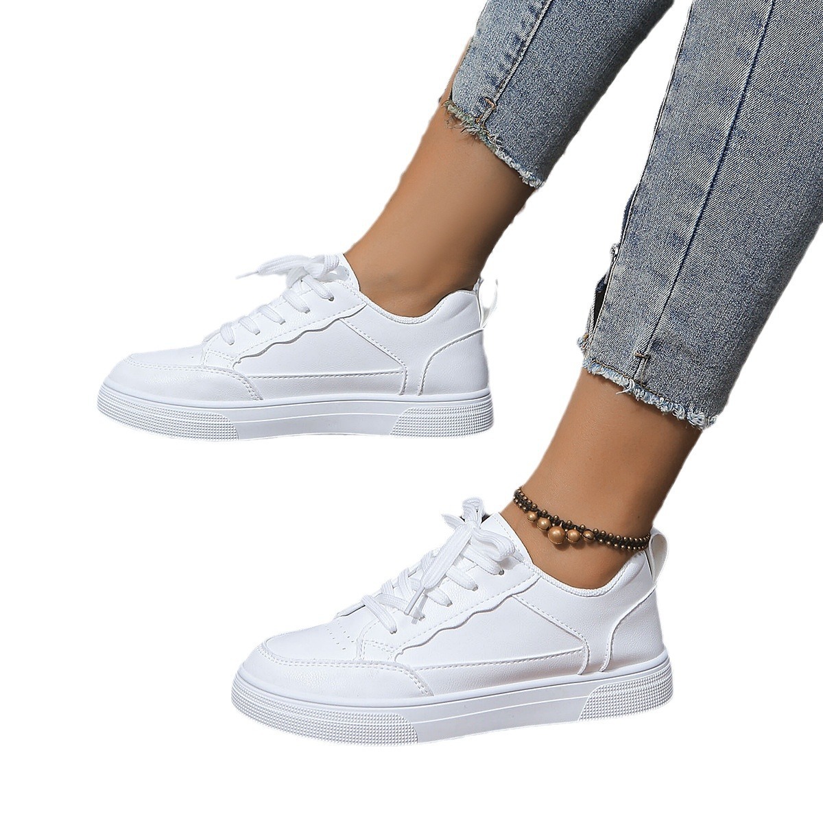 Spring New Ins Trendy Students Versatile Casual Sports White Shoes - Image 5