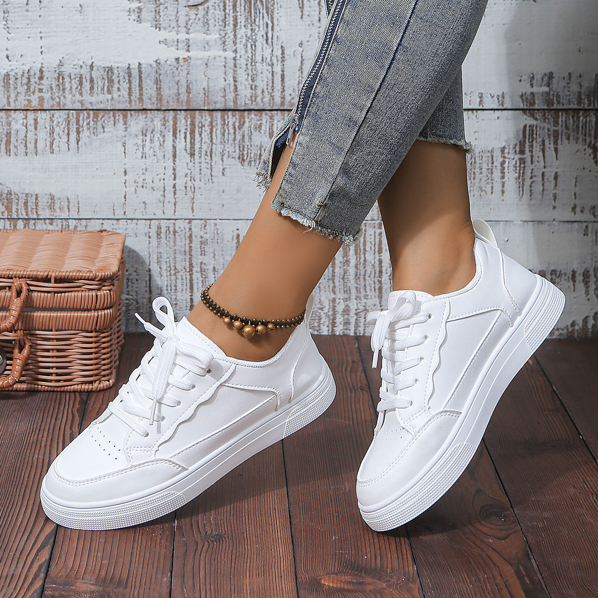 Spring New Ins Trendy Students Versatile Casual Sports White Shoes - Image 6
