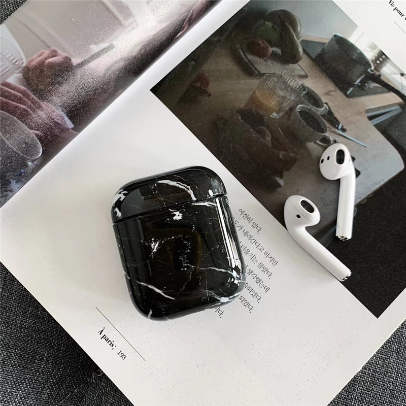 Compatible with Apple, White Marble Case for Airpods Earphone Case - Image 5