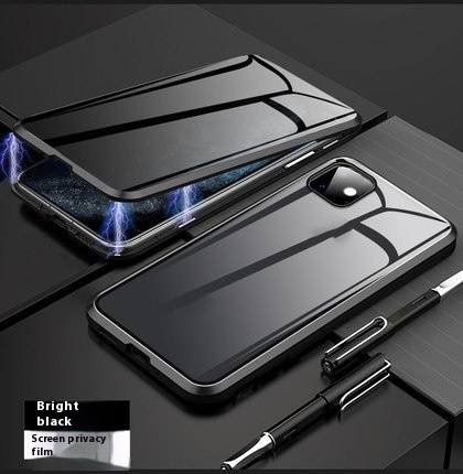 Anti-peep Magnetic Protective Shell Magnetic Privacy Glass Phone Case - Image 2
