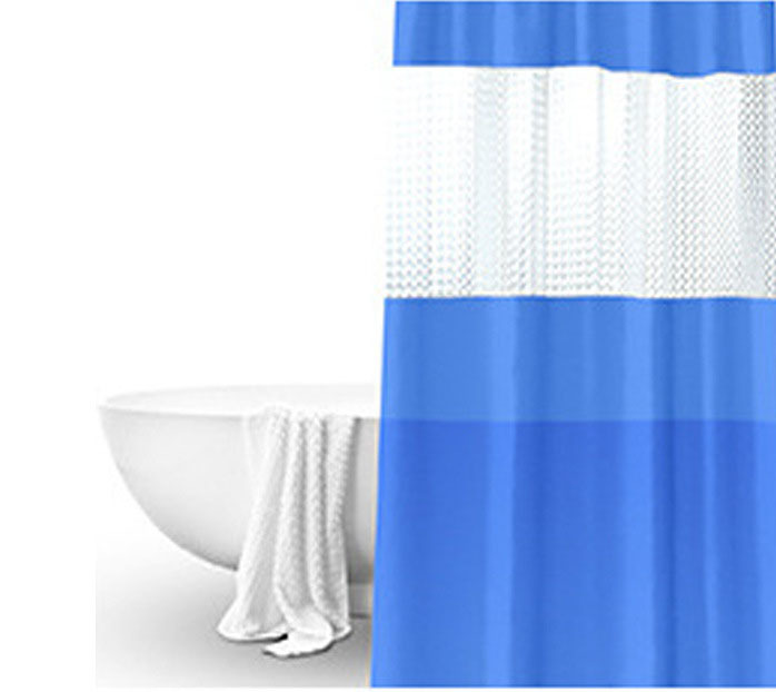 Splicing Translucent Waterproof Mildew Proof Bathroom Bath Shower Partition Curtain - Image 5