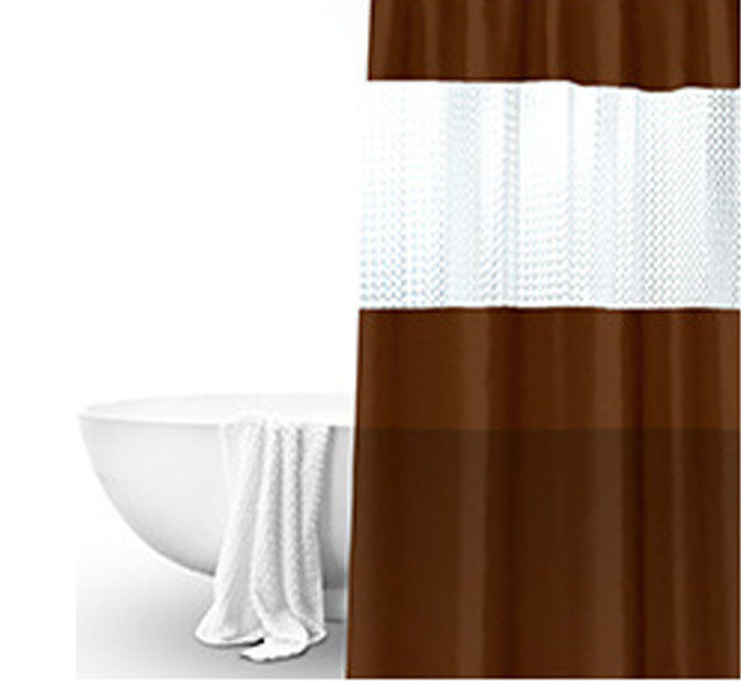 Splicing Translucent Waterproof Mildew Proof Bathroom Bath Shower Partition Curtain - Image 9