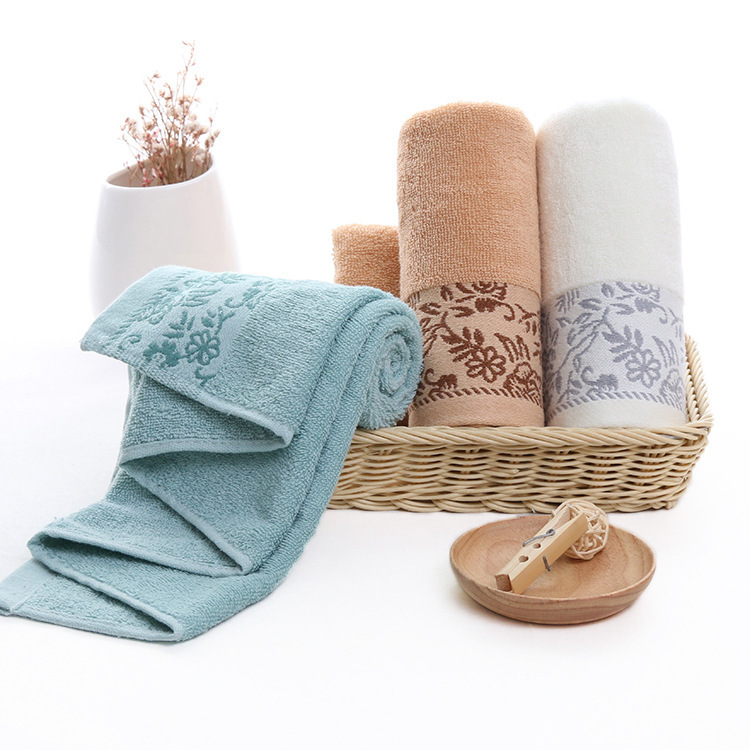 Wisteria flower cotton 32 ply jacquard absorbent towel - Image 2