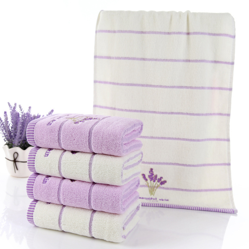 Pure Cotton 32 Strand Embroidered Face Washing Towel - Image 3
