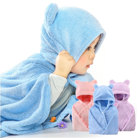 Cotton baby care hooded bath towel - Image 2