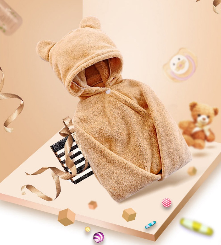 Cotton baby care hooded bath towel - Image 7