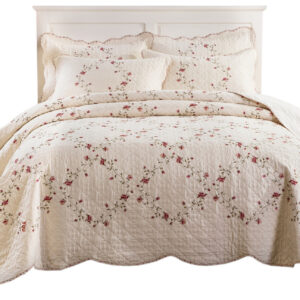 Embroidered Cotton White Summer Suit Bedspread